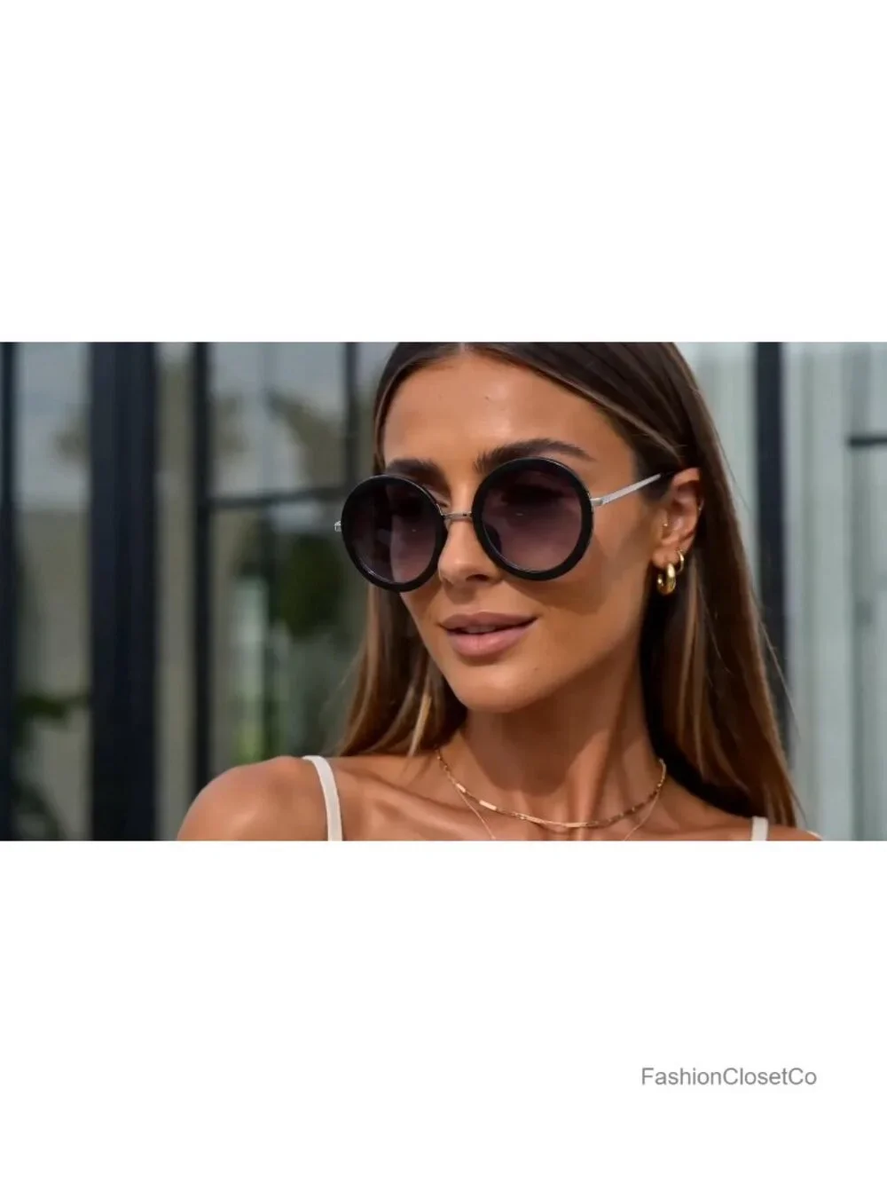 Polarized UV400 Protection Oversized Round Sunglasses